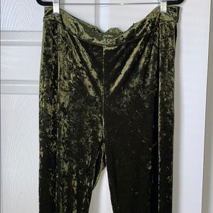 Velvet wide leg pant